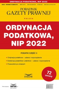 Ordynacja podatkowa NIP 2022. Podatki. - okładka książki
