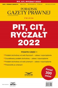 Pit Cit Ryczałt 2022. Podatki. - okładka książki