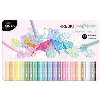 Kredki pastelowe trójkątne w metalowym - zdjęcie produktu