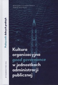 Kultura organizacyjna good governance - okładka książki