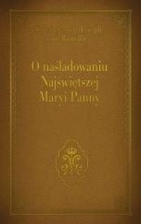 O naśladowaniu Najświętszej Maryi - okładka książki
