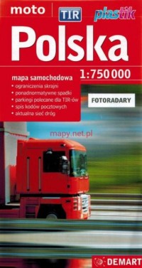 Polska mapa samochodowa 1:750 000 - okładka książki