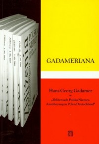 Gadameriana. Hans-Georg Gadamer - okładka książki