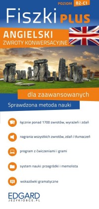 Angielski. Fiszki PLUS Zwroty konwersacyjne - okładka podręcznika