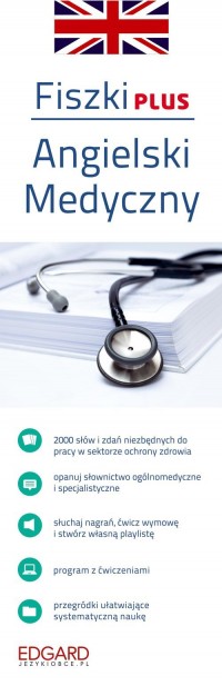 Angielski medyczny Fiszki PLUS - okładka podręcznika
