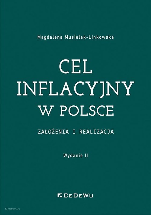 Cel inflacyjny w Polsce  założenia - okładka książki