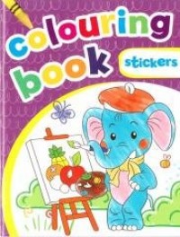 Colouring book z naklejkami. Fioletowa - okładka książki