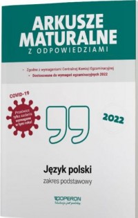 Język polski Matura 2022 Arkusze - okładka podręcznika