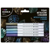 Pisaki 5 kolorów metaliczne Kidea - zdjęcie produktu