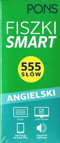 Fiszki Smart 555 słów. Angielski - okładka podręcznika
