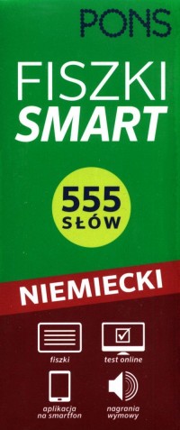 Fiszki Smart 555 słów. Niemiecki - okładka podręcznika