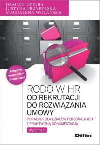 RODO w HR. Od rekrutacji do rozwiązania - okładka książki