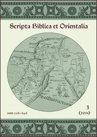 Scripta Biblica et Orientalia 3 - okładka książki