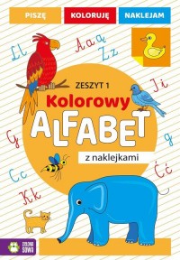 Kolorowy alfabet z naklejkami. - okładka książki