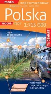 Polska mapa samochodowa 1:715 000 - okładka książki
