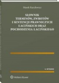 Słownik terminów zwrotów i sentencji - okładka książki