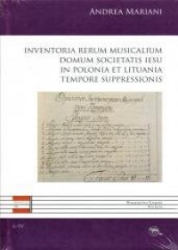 Inventoria Rerum Musicalium Domum - okładka książki