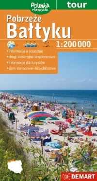 Mapa turystyczna - Pobrzeże Bałtyku - okładka książki