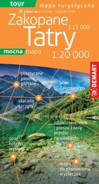 Mapa turystyczna Tatry i Zakopane - okładka książki