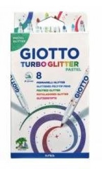 Pisaki Turbo Glitter pastel 8 kolorów - zdjęcie produktu
