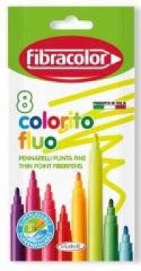 Pisaki Colorito Fluo 8 kolorów - zdjęcie produktu
