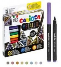 Pisaki metaliczne 8 kolorów CARIOCA - zdjęcie produktu
