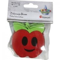 Filcowe jabłka 3D 80x65mm czerwono-zielone - zdjęcie produktu