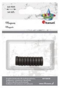 Magnesy okrągłe czarne 10mm 10szt - zdjęcie produktu