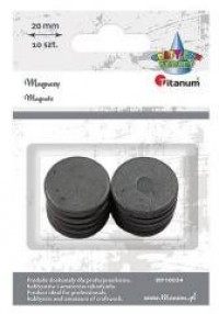 Magnesy okrągłe czarne 20mm 10szt - zdjęcie produktu