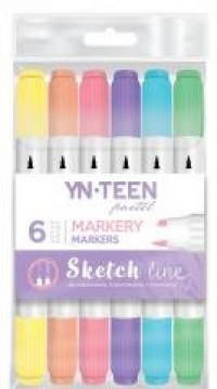 Marker Sketch Line Pastel 6 kolorów - zdjęcie produktu