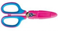 Nożyczki szkolne niebiesko-różowe - zdjęcie produktu