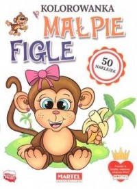 Kolorowanka Małpie figle z naklejkami - okładka książki