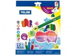 Kredki maxi trójkątne 12 kolorów - zdjęcie produktu