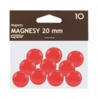 Magnes 20mm czerwony 10szt GRAND - zdjęcie produktu