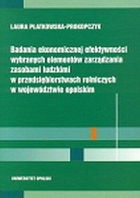 Badania ekonomicznej efektywności - okładka książki