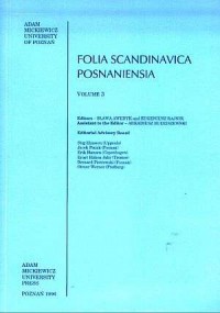 Folia Scandinavica Posnaniensia - okładka książki