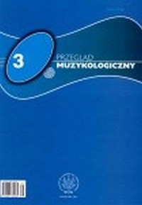 Przegląd muzykologiczny nr 3/2003 - okładka książki