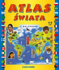Atlas świata z nalepkami - okładka książki