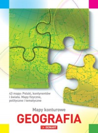 Geografia mapy konturowe - okładka książki