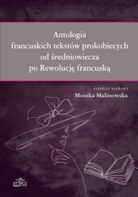 Antologia francuskich tekstów prokobiecych - okładka książki
