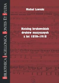 Katalog krakowskich druków muzycznych - okładka książki