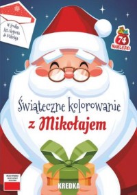 Świąteczne kolorowanie z Mikołajem - okładka książki