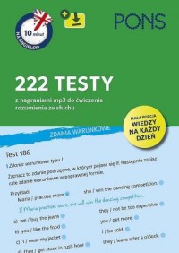10 minut na angielski 222 testy - okładka podręcznika