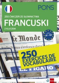 250 ćwiczeń ze słownictwa francuskiego - okładka podręcznika