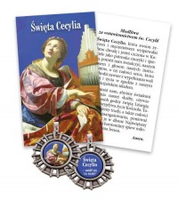 Święta Cecylia medalik + modlitwa - zdjęcie