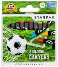 Kredki woskowe 12 kolorów Football - zdjęcie produktu