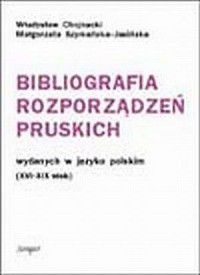 Bibliografia rozporządzeń pruskich - okładka książki