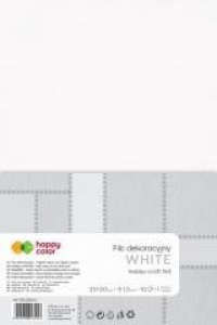 Filc dekoracyjny biały 10szt HAPPY - zdjęcie produktu