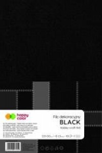 Filc dekoracyjny czarny 10szt HAPPY - zdjęcie produktu