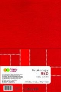 Filc dekoracyjny czerwony 10szt - zdjęcie produktu